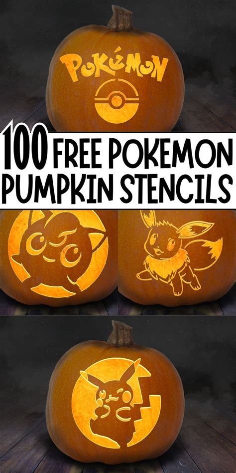 Pokemon Pumpkin Stencils Free Printable Pdf - Printable Stencils