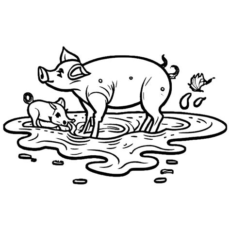 Mud Coloring Page 32 Hippo Coloring Pages (Free Printable PDFs)