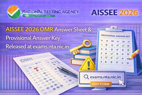 AISSEE 2026 OMR Answer Sheet & Provisional Answer Key Released at exams ...