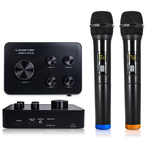 Buy Sound Town SWM15-PRO Wireless Microphone Karaoke Mixer System HDMI ...