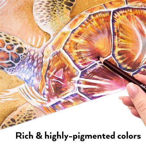 Arteza Professional Colored Pencils, Set of 120 Colors, Soft Wax-Based ...