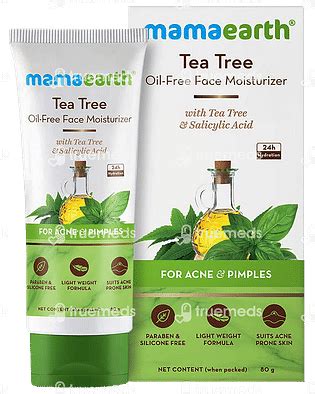 Mamaearth Tea Tree Oil Free Face Moisturizer For Acne And Pimples 80 Ml ...