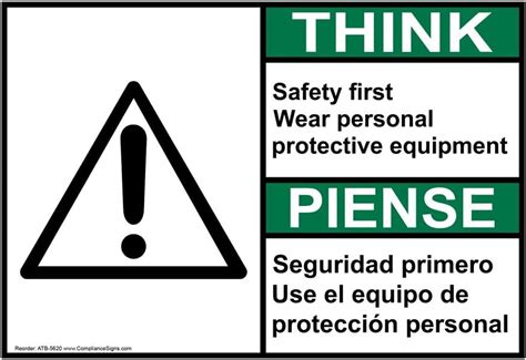 ComplianceSigns.com THINK Safety First Wear Personal India | Ubuy