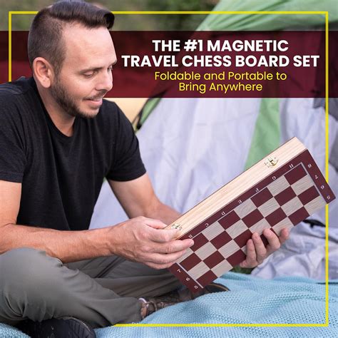 Buy Magnetic Wood Chess Set-15-Inch-Folding Board, Portable Travel ...
