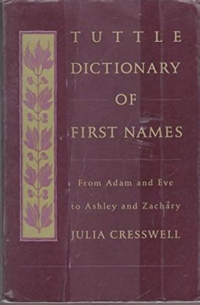 Buy Tuttle Dictionary of First Names (Tuttle Reference Library) Book ...