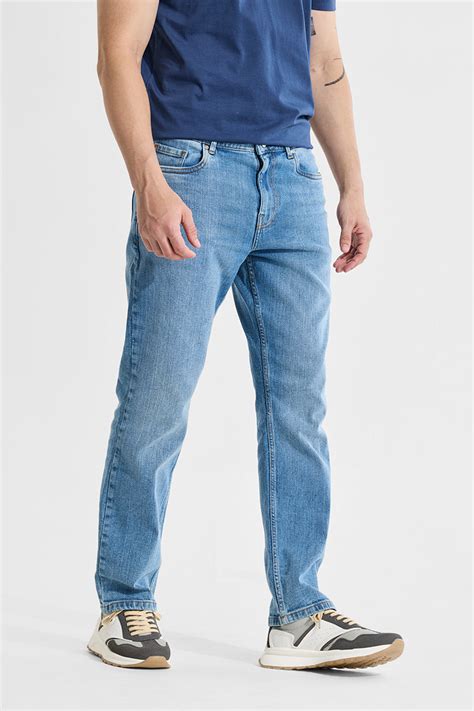Buy Men's Light Blue Regular Fit Jeans Online | Snitch – SNITCH