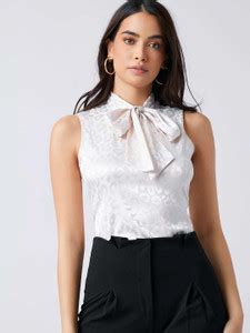 KOTTY Casual Printed Women White Top - Buy KOTTY Casual Printed Women ...