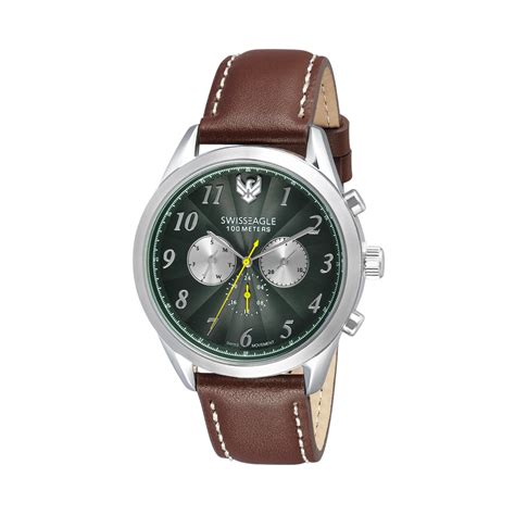 Swiss Eagle Multifunctional Green Dial Men's Watch : Amazon.in: Fashion