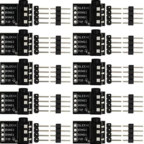 naughtystarts TRRS 3.5mm Jack Breakout Board with 2 Types Pin Headers ...