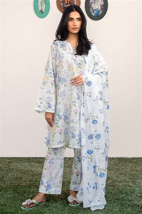 ORCHID FLARE-3PC PRINTED LAWN SUIT – Nour