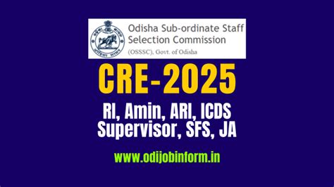 OSSSC CRE 2025-26 Recruitment: Apply Online Date Re-Extended for RI ...