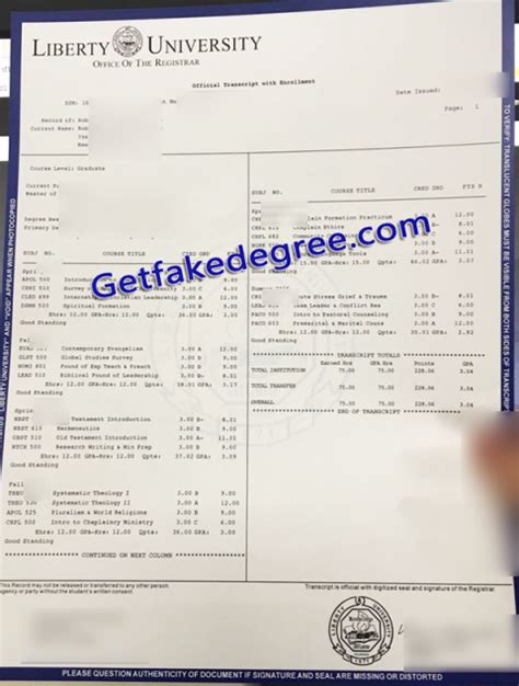 How Fast Buy Fake Liberty University Transcript? - Buy Fake High School ...