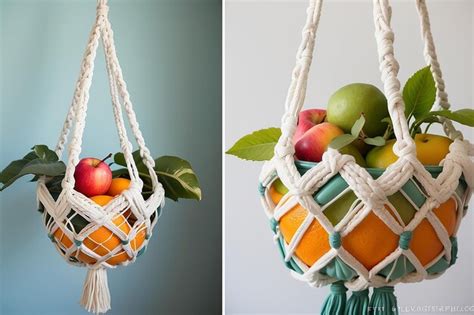 Image result for Macrame Tier Fruit Basket Tutorial