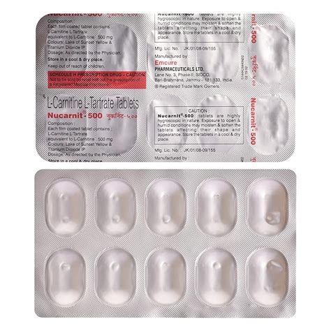Nucarnit 500 - Strip of 10 Tablets : Amazon.in: Health & Personal Care