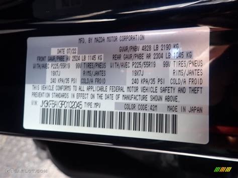 Image result for Mazda Color Code 42M