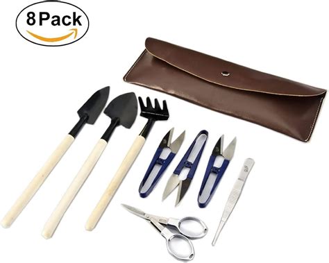 Buy Bonsai Set 8 Pcs - Include Pruner,Fold Scissors,Mini Rake,Bud ...