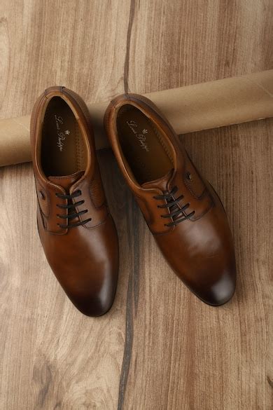Louis Philippe Formal Shoes, Men Brown Leather Lace Up Shoes for ...