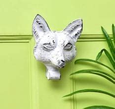 Antique White Fox Face Iron Door Knockers