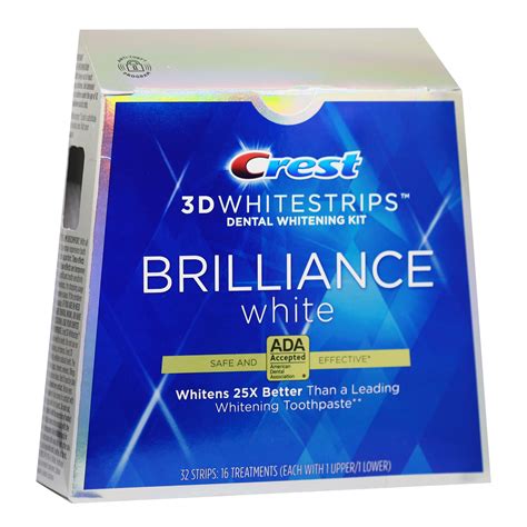 Bieliace pásiky Crest 3D BRILLIANCE White - Bieliace pásiky Crest 3D White