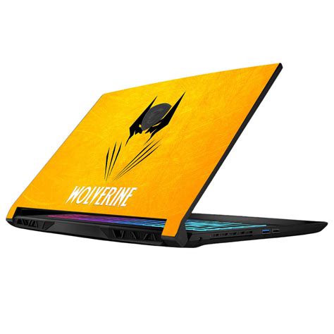 Wolverine with Yellow Background MSI Katana 15 B13V Laptop Skin