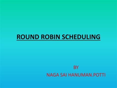 Round-robin Scheduling Tutorial 的图像结果