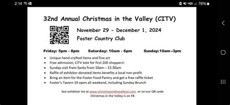 Annual Christmas in the Valley, Foster Country Club, Greene, 29 ...