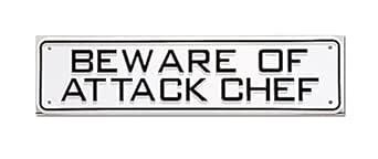 Beware Of Attack Chef Sign : Amazon.in: Home & Kitchen