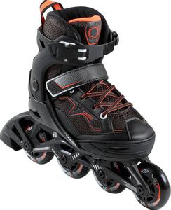 Oxelo by Decathlon ROLLER FIT 3 JR BLACK ORANGE In-line Skates - Size 1 ...