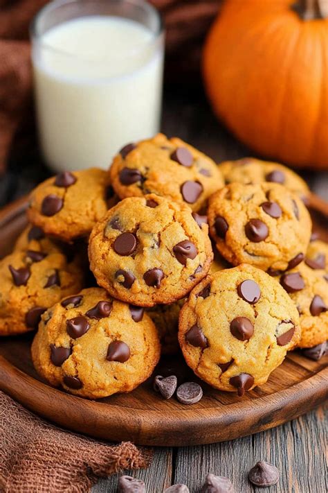 Pumpkin Chocolate Chip Cookies - Insanely Good