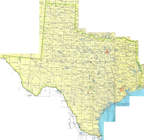 Detailed map of Texas state. The state of Texas detailed map | Vidiani.com | Maps of all ...