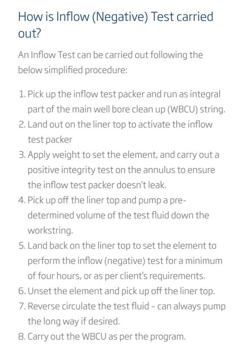 Rabea Moharam on LinkedIn: Inflow (Negative) test procedures.