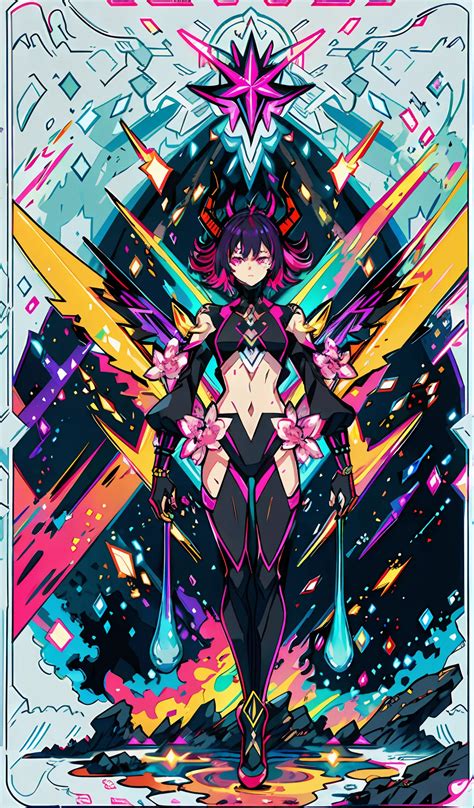 A woman in a black outfit with a star on her head - SeaArt AI