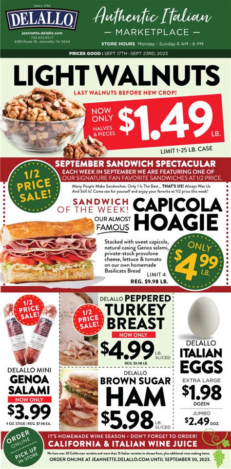 Weekly Italian Marketplace Ad Page 3 - DeLallo Italian Marketplace