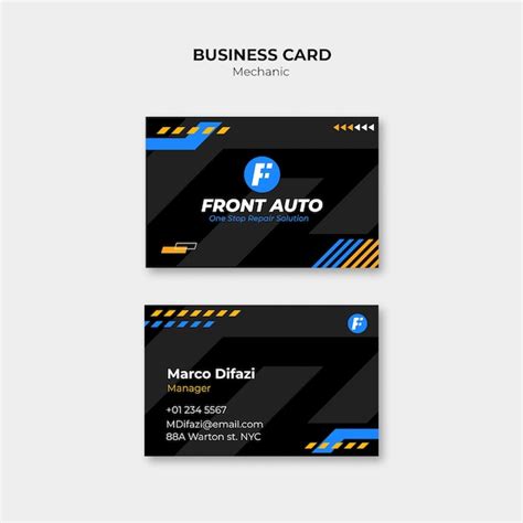 Mechanic Business Card Design 的图像结果