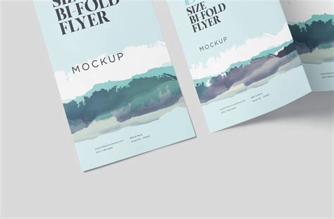 Classic DL Bi-Fold Flyer Mockup - PSD