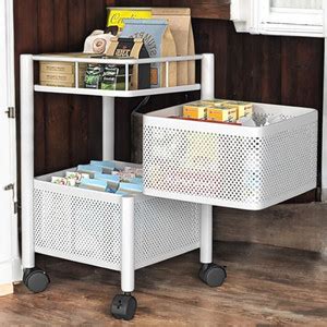 ICONPLUS Metal Kitchen Trolley Organizer with Wheels – 2-Tier Rolling ...