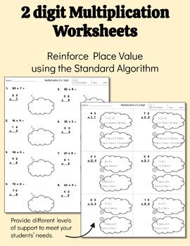 Standard Algorithm for 2 Digit Multiplication 的图像结果