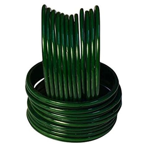 Buy Shine Queen Products Limited Dark Green Plain Glass Bangles Set for ...