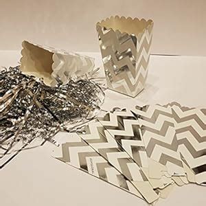 Buy JoyGlobal Popcorn Box Set of 6 Pieces STRIPES SILVER Online at Low ...