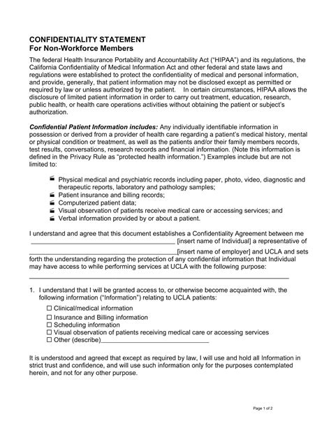 Free Printable Confidentiality Agreement Templates [PDF, Word] Simple