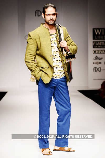 A model walks the ramp for designers Dev r Nil at Wills Lifestyle India ...
