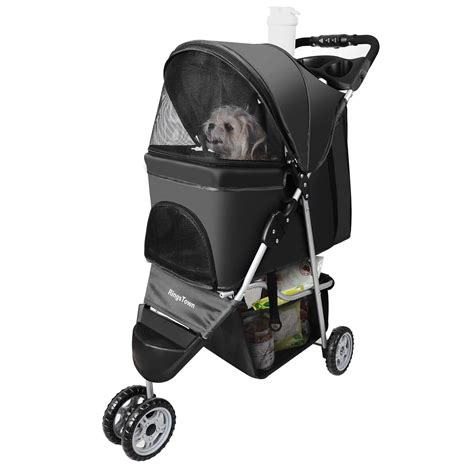 Amazon.com: Pet Strollers for Small Medium Dogs & Cats, 3-Wheel Dog ...