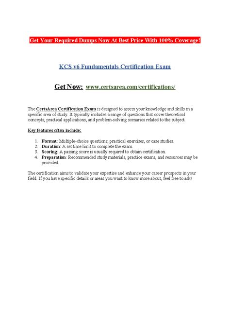 KCS v6 Fundamentals Certification Exam - Get Your Required Dumps Now At ...