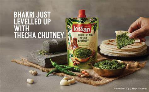 Kissan Chilli Peanut Thecha Chutney, 100g, For Bold Flavours, With ...