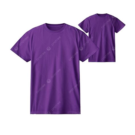 Plain Purple T Shirt Mockup Template With Views Front And Back Isolated ...