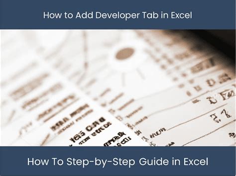 Adding Developer Tab in Excel 的图像结果