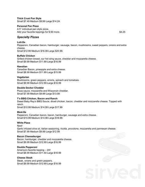 Pizza King menu in Laurel, Delaware, USA