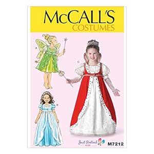 McCall Patterns M7212 Children's/Girls' Costumes Sewing Template, Kid ...