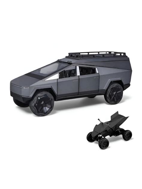 Black - Tesla Cybertruck Adventure Toy with Roof Cargo Rack and ...