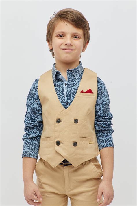 Buy Boys Beige Waistcoat | One Friday